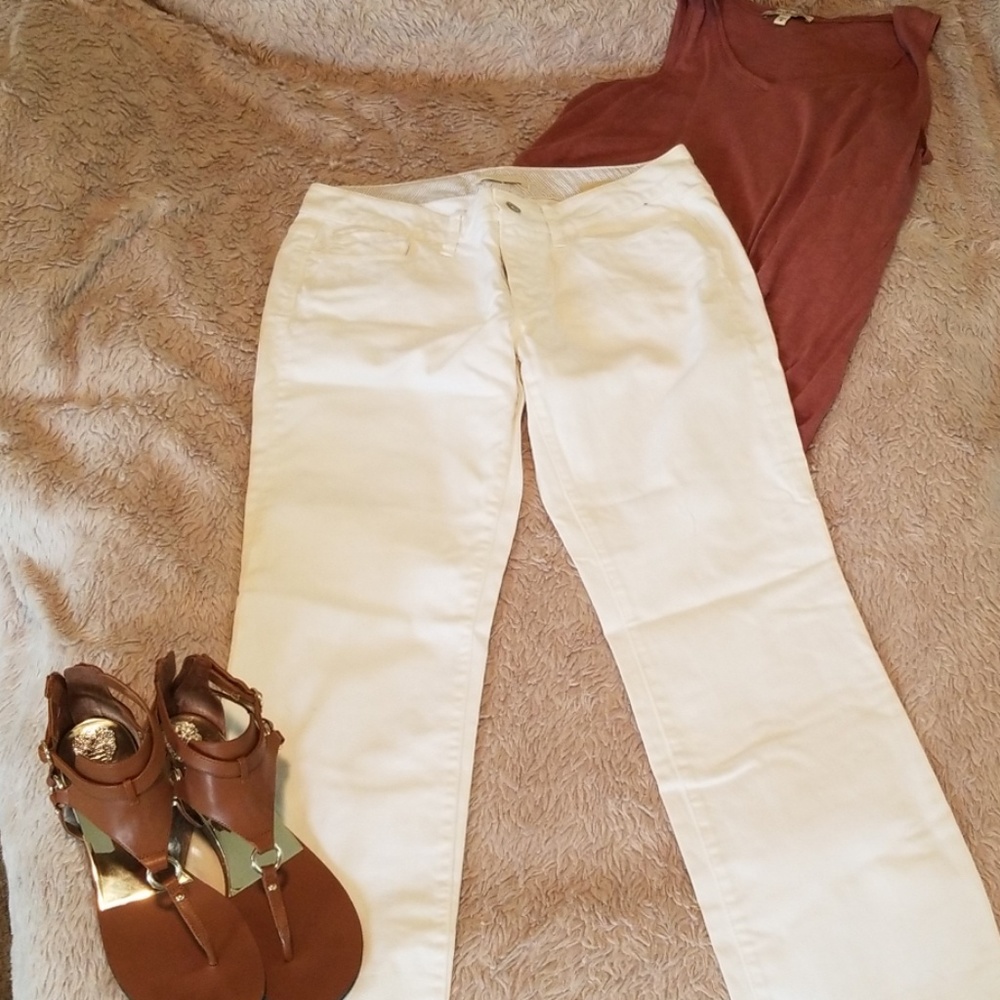 White limited edition gap jeans.